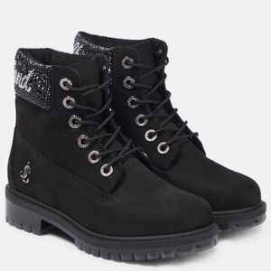 New JIMMY CHOO x Timberland embellished Swarovski boots Size 37